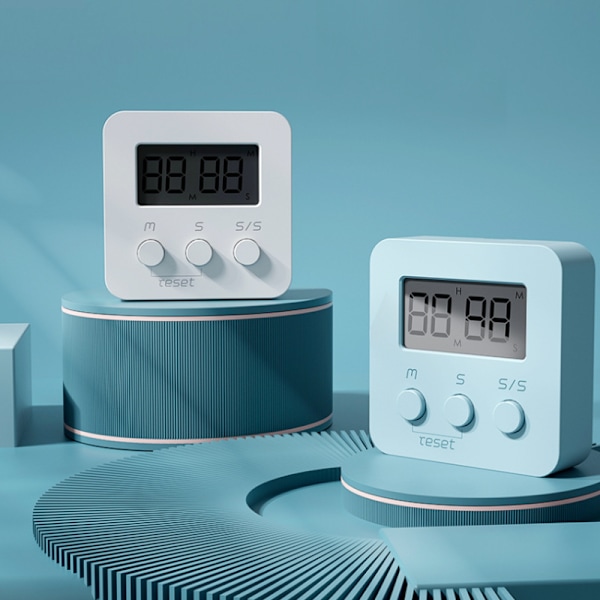 Multifunktionel timer til studerende, køkken, soveværelse, påmindelsesur, tilberedningstimer 43*43*15mm