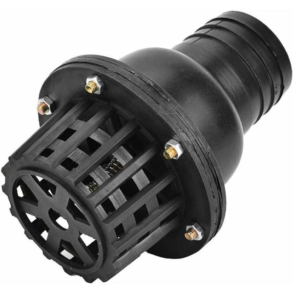Vandventil - Vandpumpe Fodventil Sort PVC Lavtryks Flad C