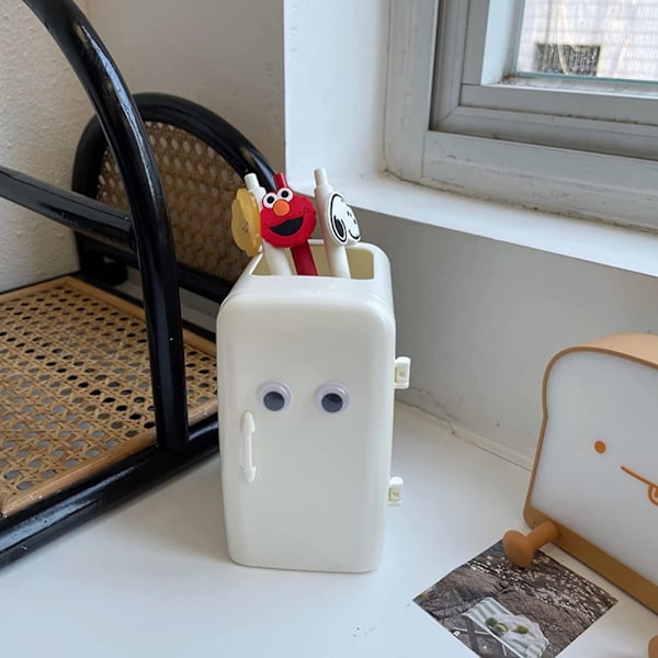 Sød blyantholder til skrivebord, kreativ køleskabs blyantholder pen pot skrivebord