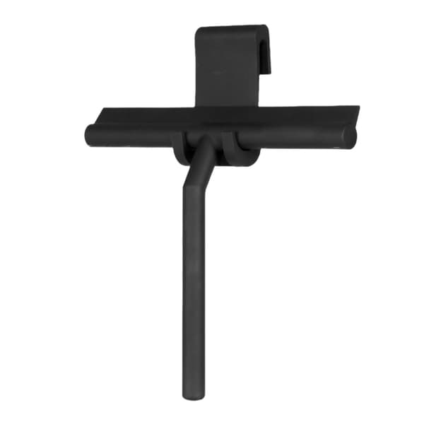 Bruse Squeegee med Silikonholder Rustfrit Stål Kerne Squeegee til Badeværelse Glasvindue Bilvindue - Sort