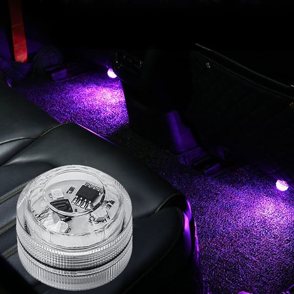 2 stk LED-lys IP68, med fjernkontrolllys, brukt til dekorati