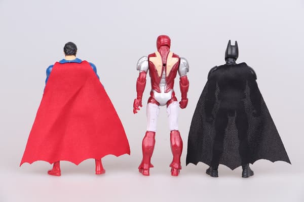 6 stk/sett Marvel Dc Superhelt Actionfigur Leke Superman Iro