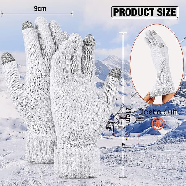2 par moderigtige handsker, kulderesistente, touch screen-handsker