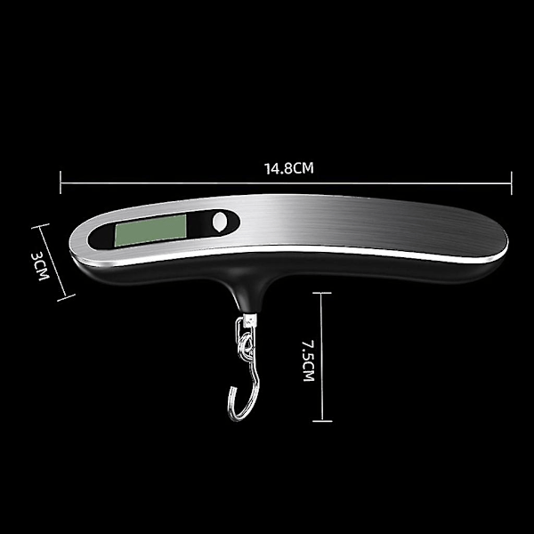 Bærbar digital minivekt LCD-skjerm Elektronisk bagasjeskala Veieverktøy