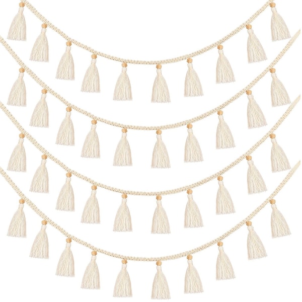 Tassels Garland Banner 2 Piece Macrame Wall Tapestries Tassel Gar