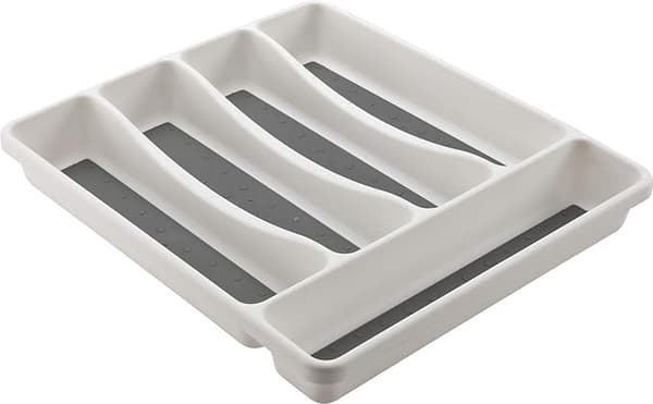 Bestickbricka för låda / 5 fack - Plast - Vit - 31 x 29x 4,5 cm - SPACE SYSTEM I
