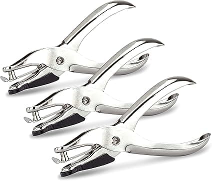 x 1 Hålslag Modell 25, 10 Ark Kapacitet, Silver