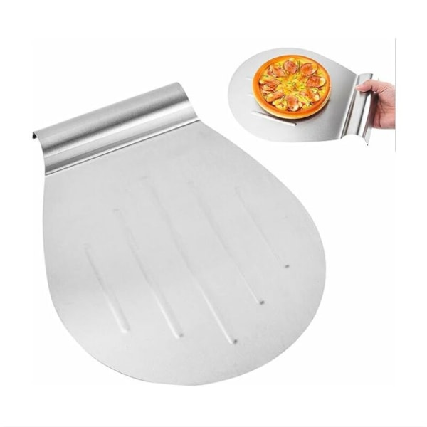 Rund pizzaskuffe i rustfritt stål, stor overflateskuffe for brød