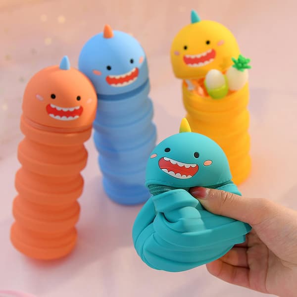 Blyantpose 3D Multifunksjonell Pennal Ingen Lukt Tegneserie Dyr S