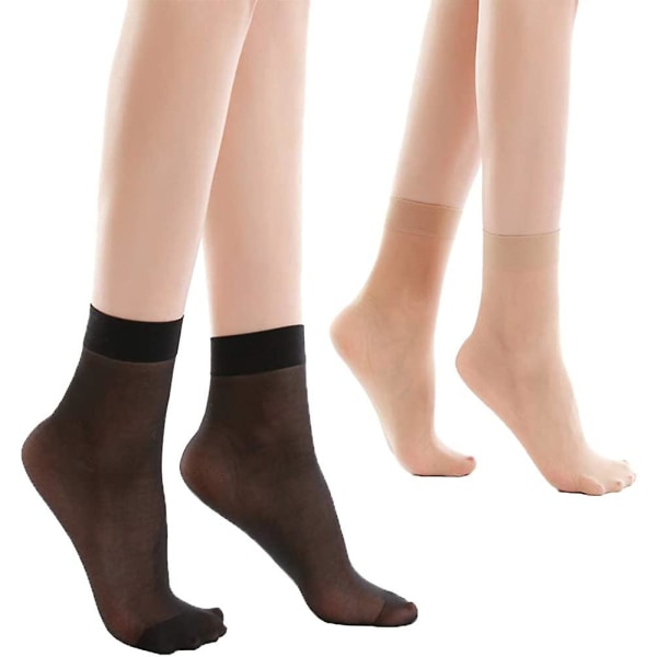 10-pack kvinnors nylon Ankel High Sheer Sock