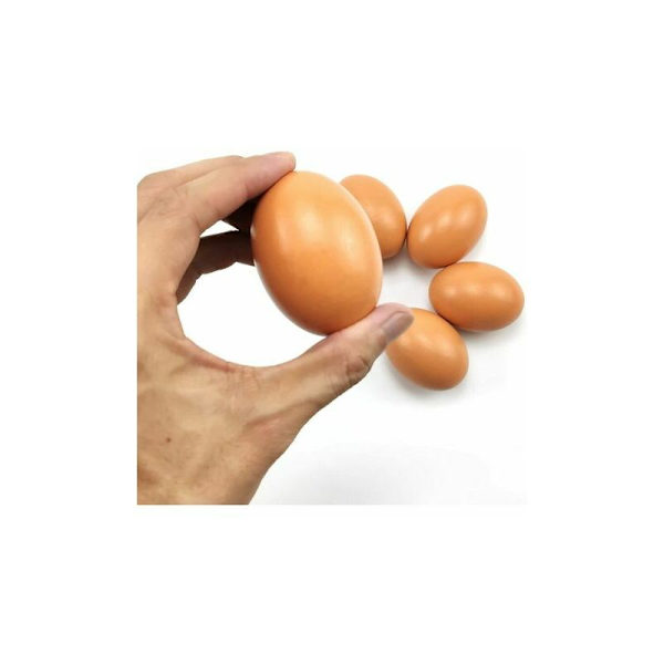 Set med 6 falska hönsägg i trä, hjälper värphöns, gårdsbruk