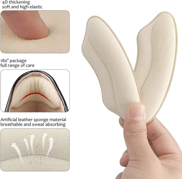 Klackgrepp Liner Cushions Inserts för Lösa Skor, Klackkuddar Snug