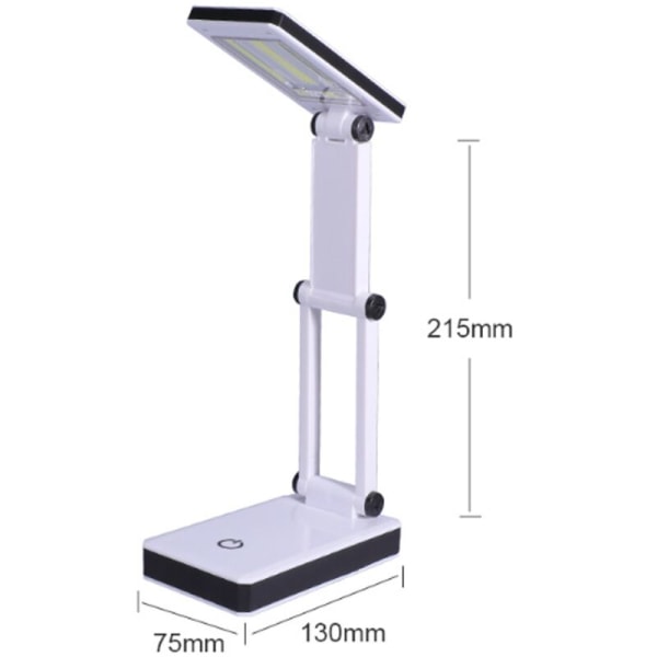 Mobil COB LED-lampe Foldbar Skrivebordslampe 3 Lysstyrkeniveauer