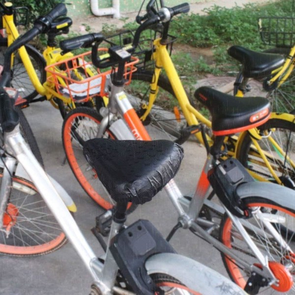 10-pack svarta vattentäta cykelsadelöverdrag, cykelsadelregnskydd med elastiskt band, cykelsadelöverdrag för att skydda din cykelsadel.