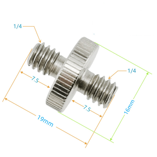 Kameraskrue Adapter [4 stk], Standard 1/4\" Hane til 1/4\" Hanegjenge Adapter, Kamera Stativ Skrue Adapter Konverter for Kamera/Monopod/Stativ/Kamerabur