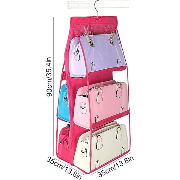 1 st Handväskor arrangör Handväskor Arrangör Rack Closet Display 6-Poc