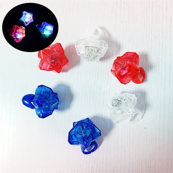 6 Pack led Light up led Rings for Independence Day