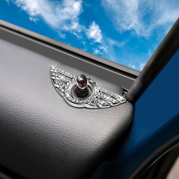 2 stk. Bil Dør Lås Ring Sticker Dekoration Tilbehør Interiør Dele Til Mini Clubman Cooper R55 R56 R57 Bil Dør Lås Logo