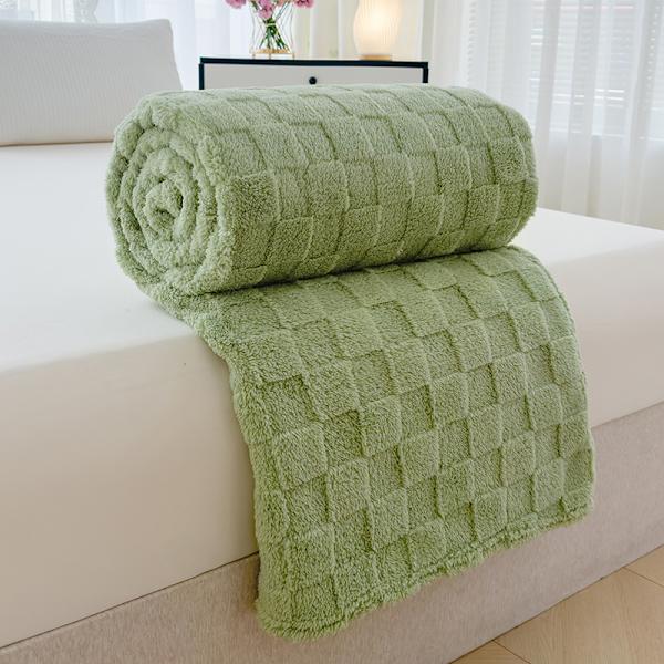 Varm Rutig Pläd Soffa Stor Storlek Fleece Plädfilt Mjuk och Bekväm Säng Vår Sommar Höst och Vinter Lämplig för Alla Säsonger (100x150cm)