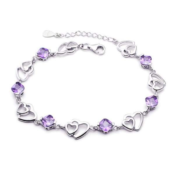 Hjerteformet hul armbåndsanheng, smykkegave til kvinner og jenter, 1 stk.