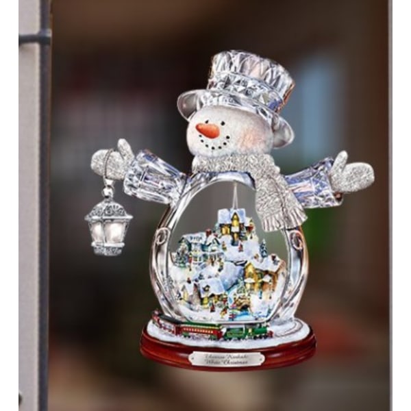 Jul fönsterdekoration klistermärke Julgran Crystal Tree Snowman Design