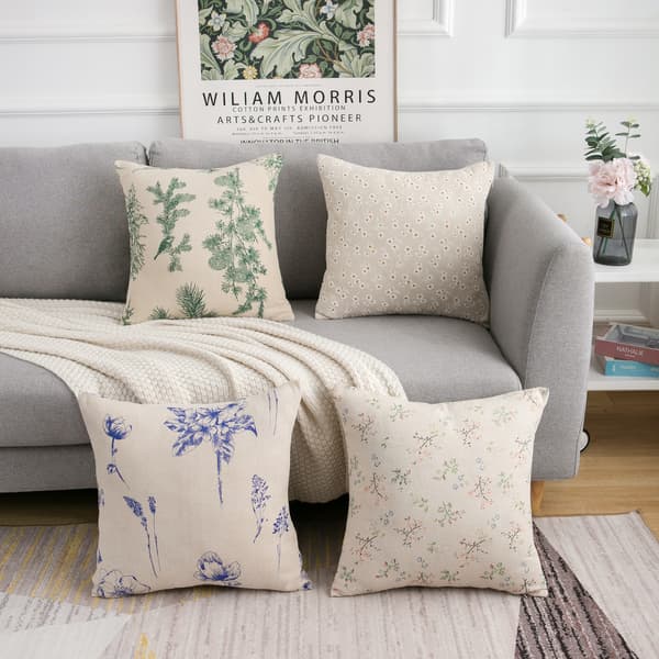Sæt med 4 stk. Pudebetræk 45x45cm Søde Dekorative til Sofa Stue