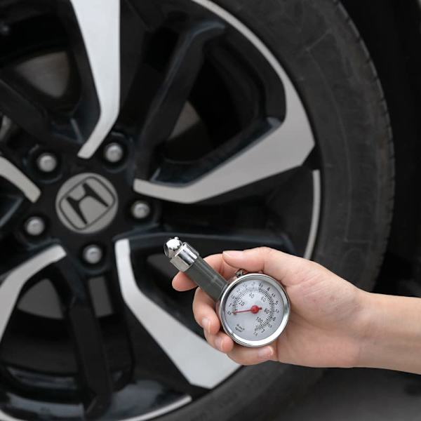 Dekktrykksmåler - Manometer - 7,5 Bar - Dekktrykks Tester - 0-100 Psi - For Bil, Sykkel og Motorsykkel
