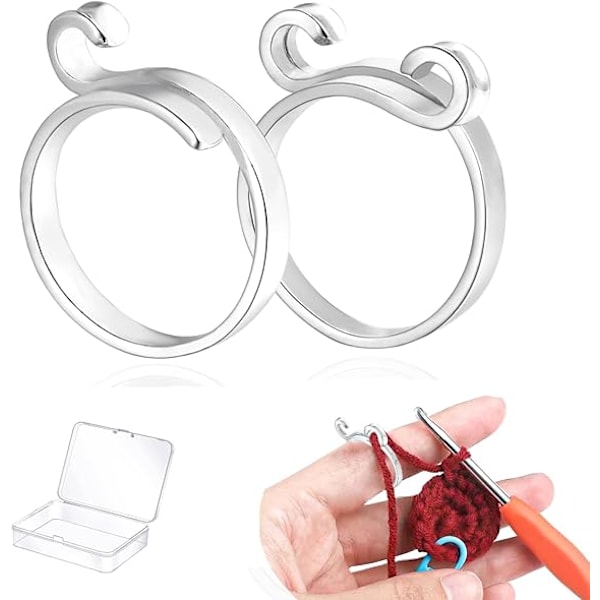 Set med 2 Justerbara Metallvirkningsringar - Sparv - Fisk - Fenix Mönster, Silver