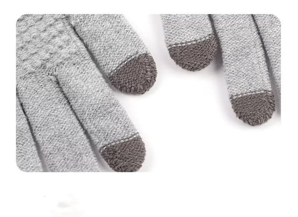 Dame Vinter Touchscreen Handsker Termisk Kabel Strik Uld Fleece