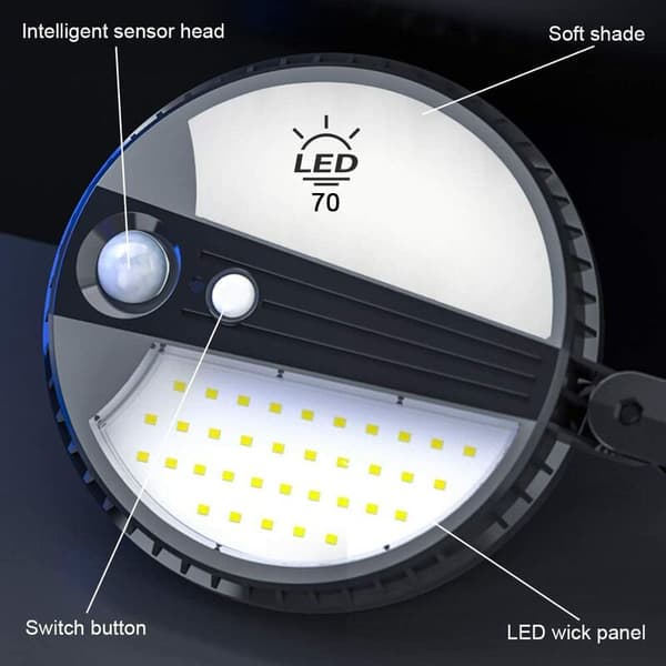 Utendørs solcellelys, 70 LED solcelle hagelys, vanntett IP65,