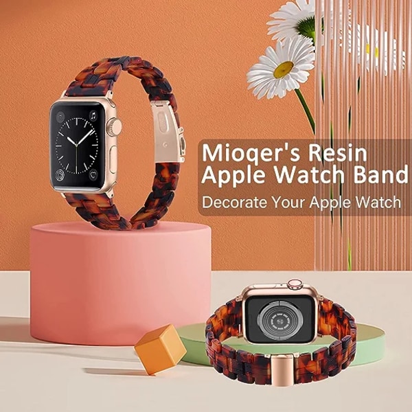 Resin Watch Band kompatibel med Apple Watch Band 38mm 40mm ， Thi
