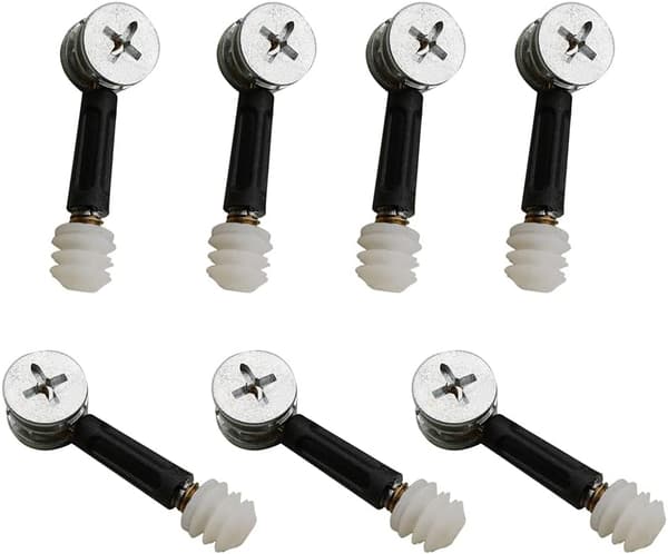 25 stk. Cam Fittings 3 i 1 Forbindelse Møbelforbindelse Cam Fitting Excentrisk Møbelforbindelse Beslag til Sammenføjning af Møbler Skab Bord Skab