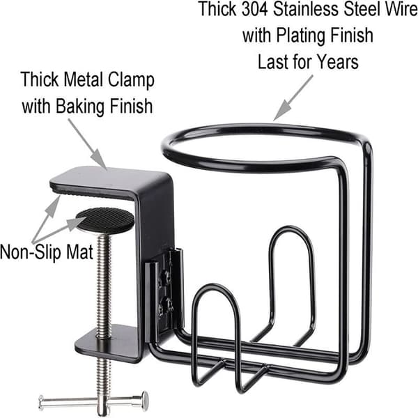 Klips for Kopper og Flasker - Universelle i Rustfritt Stål Kopperholder Stativ Kaffebeger Underkopp Klips for Kopper Flasker