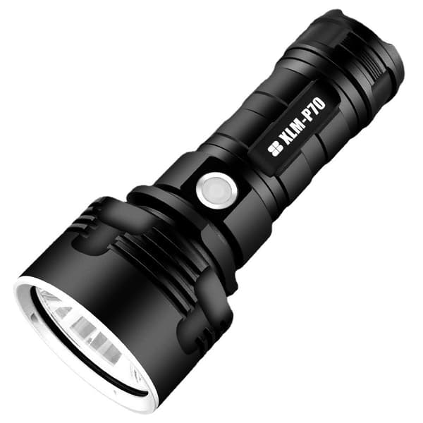 Tehokas musta LED-taskulamppu