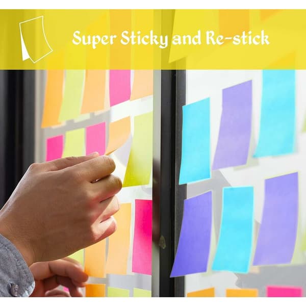Super Sticky Notes Pakke med 5 blokke - Selvklæbende noter 76 x 76 m