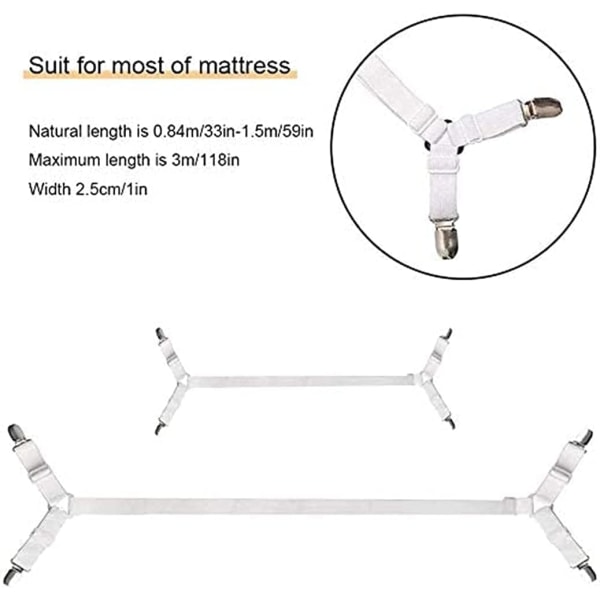 Sengespenner med 2 stk trekant justerbar elastisk C