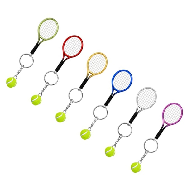Bærbar 6-bold tennisnøglering - holdbar letvægtsgave til ti