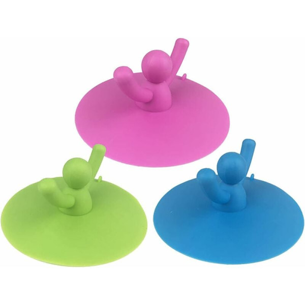 3-pack universell silikondräneringsstopp för diskho, dusch, badkar, kök