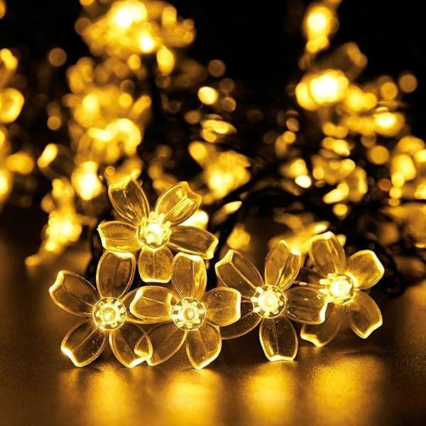 1 st utomhus solcells LED-blomster ljusslinga dekorativ vattentät