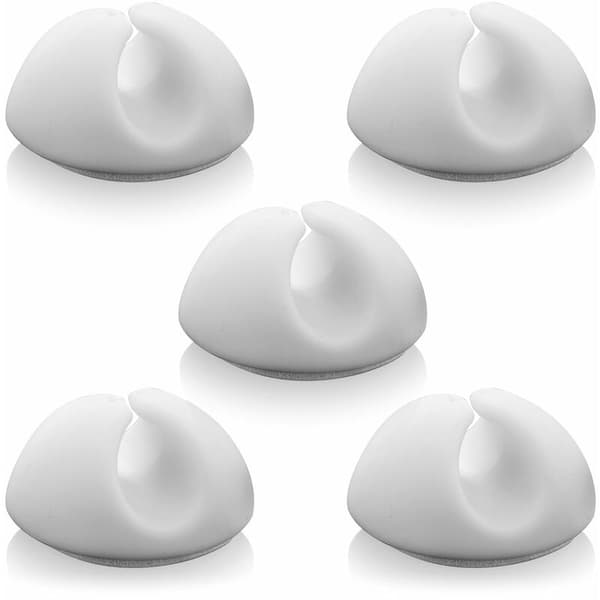 10 st kabelklämmor kabelhållare kabelhantering kabelmontering kabelorganisatör tråd kabelhantering 25X18mm vit