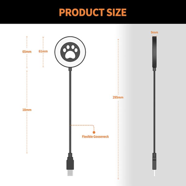 Smart stemmestyrt USB-nattlys for nattbord, 3 nivåer dimbar