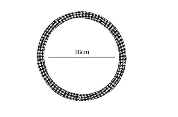 38 cm sort og hvidt ratbetræk