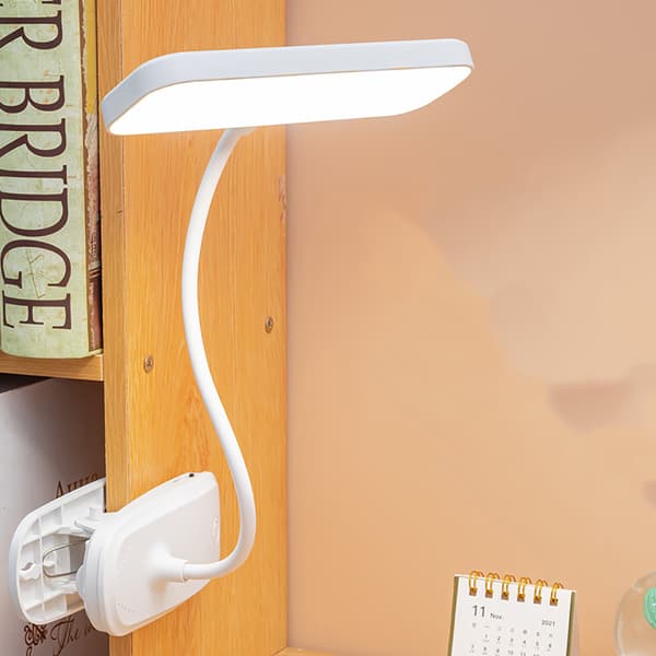 Klipslampe LED-leselampe USB oppladbar skrivebordslampe