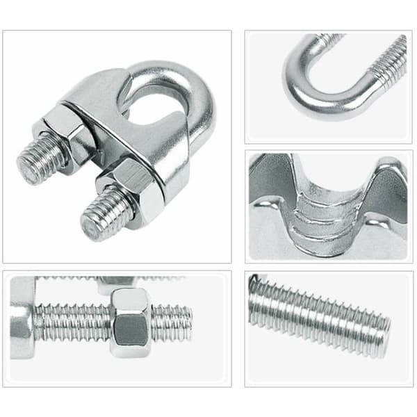 15 stk. stålkabelbindere, 304 rustfrit stål kabelbindere U-bolt