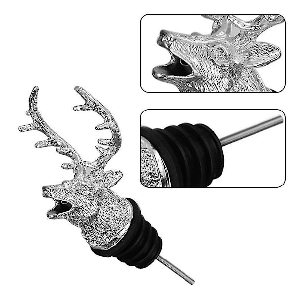 Premium Aerator Pourer Spout til perfekt vinpræsentation, sølv