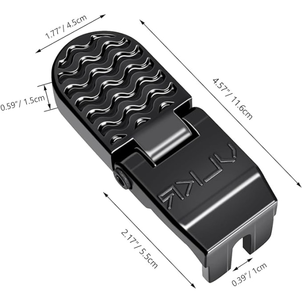 2 stk elektrisk sykkel U-spor bakpedaler, 10MM aluminiumslegering sykkelpedal