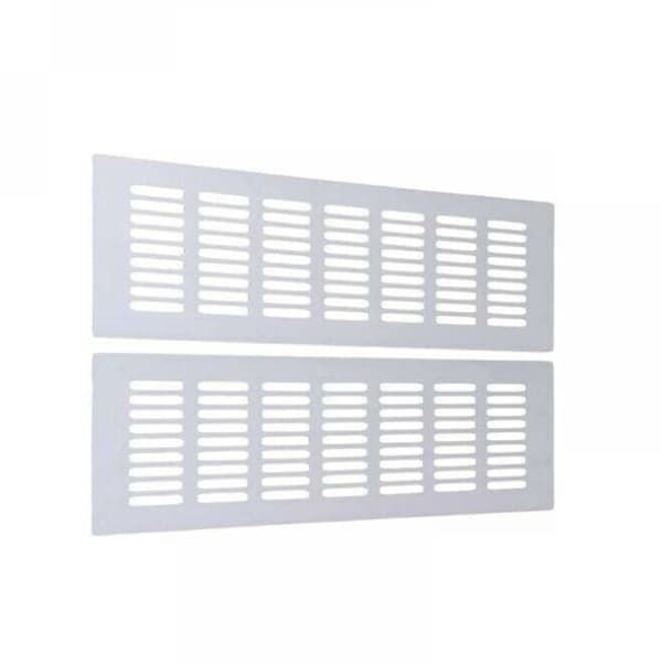 Rektangulær ventilationsrist til ideel ventilation, Rektangulær ventilationsrist, 80 x 300 mm, 2 stk, hvid