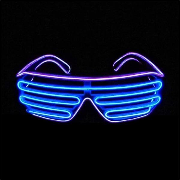 Shutter EL Wire Neon Rave Glasögon Blinkande LED Solglasögon Ljus U