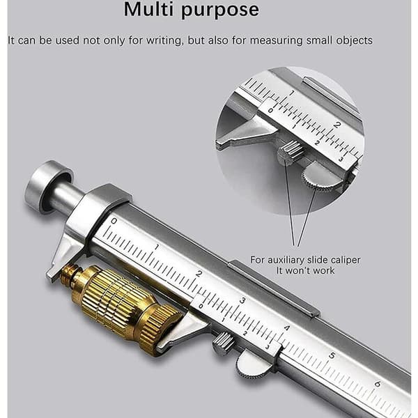 1 st Vernier Caliper Multifunktionell Gelbläckpenna, Vernier Caliper