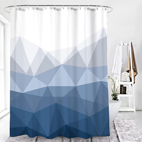 Blå gradient badeforhæng | Polyester materiale 180cmx